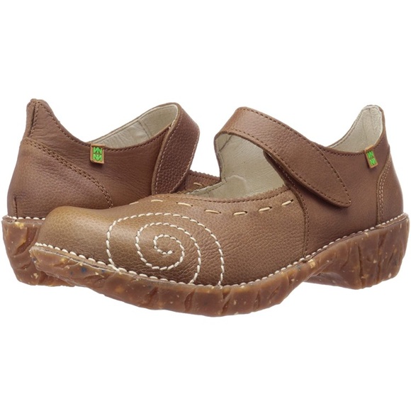El Naturalista Leather Clogs Yggdrasil 